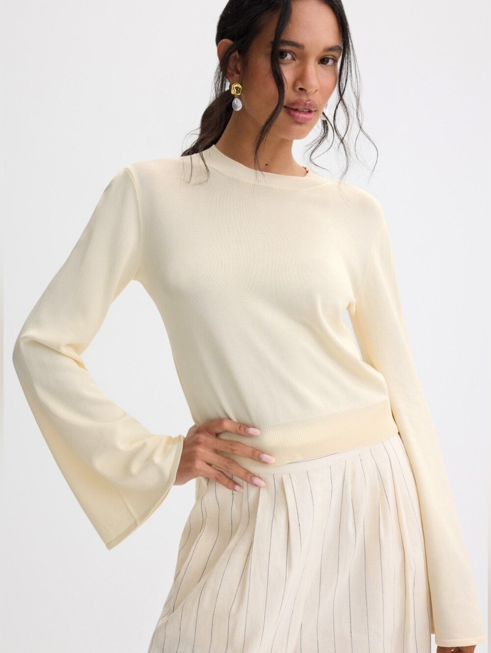 Solid & Striped Long Sleeve Babetta Sweater Crew Neck Long Sleeves Size M